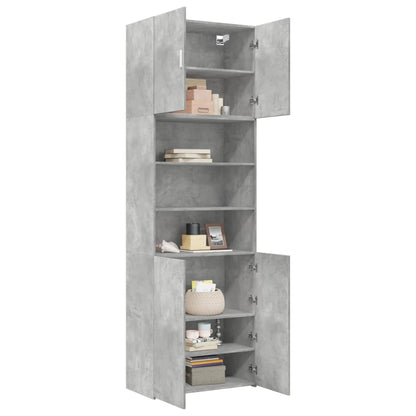 Skříň Highboard Betonově Šedá 80X42,5X249 Cm Kompozitní Dřevo