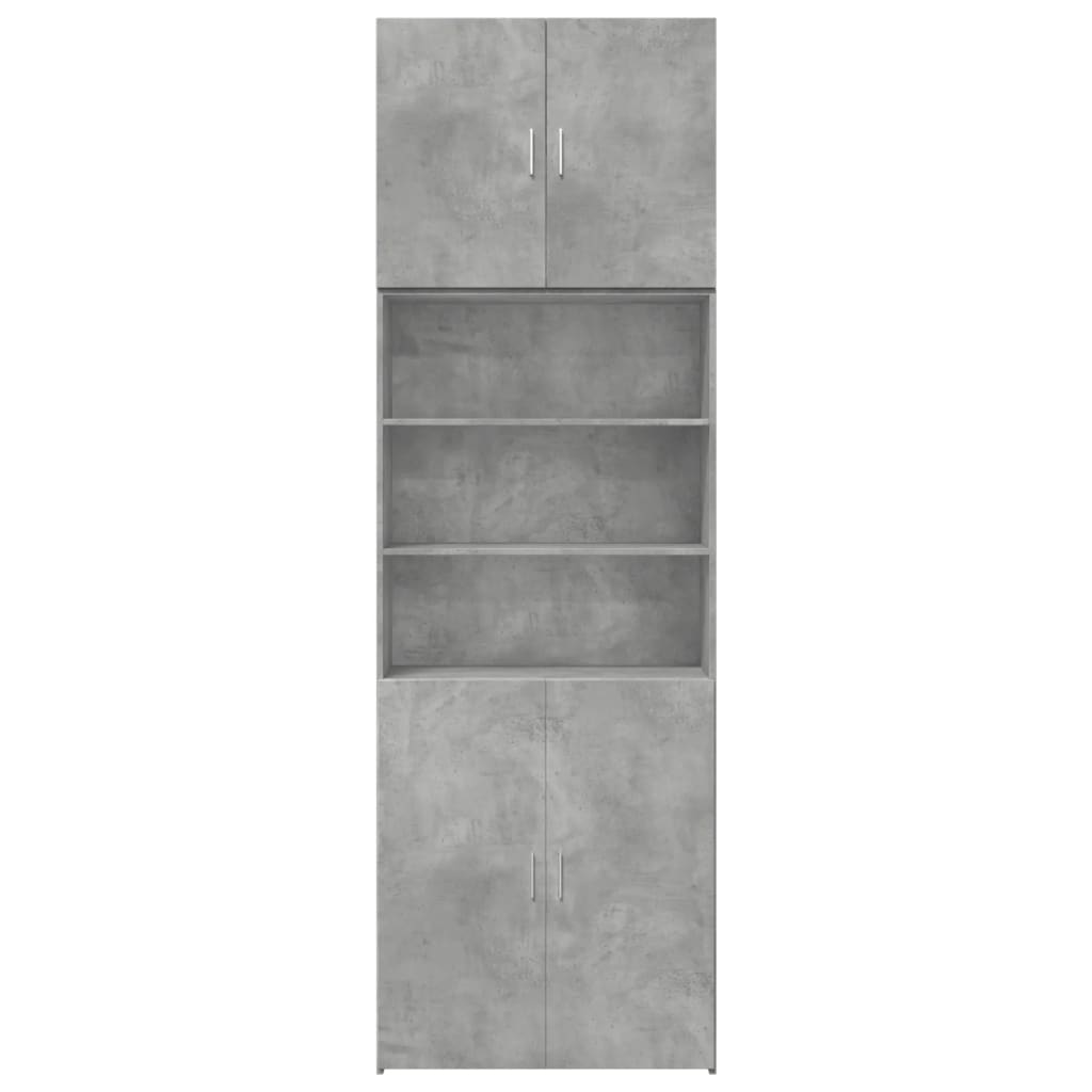 Skříň Highboard Betonově Šedá 80X42,5X249 Cm Kompozitní Dřevo