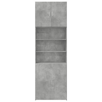 Skříň Highboard Betonově Šedá 80X42,5X249 Cm Kompozitní Dřevo