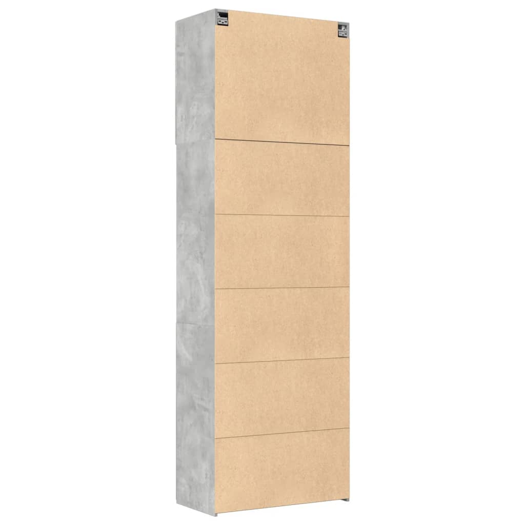 Skříň Highboard Betonově Šedá 80X42,5X249 Cm Kompozitní Dřevo