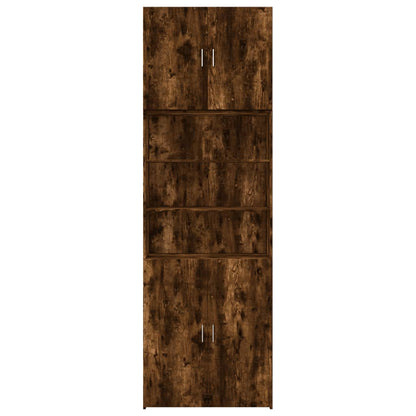 Skříň Highboard Kouřový Dub 80 X 42,5 X 249 Cm Kompozitní Dřevo