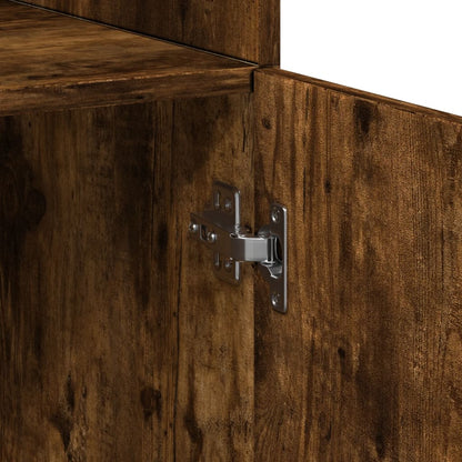 Skříň Highboard Kouřový Dub 80 X 42,5 X 249 Cm Kompozitní Dřevo