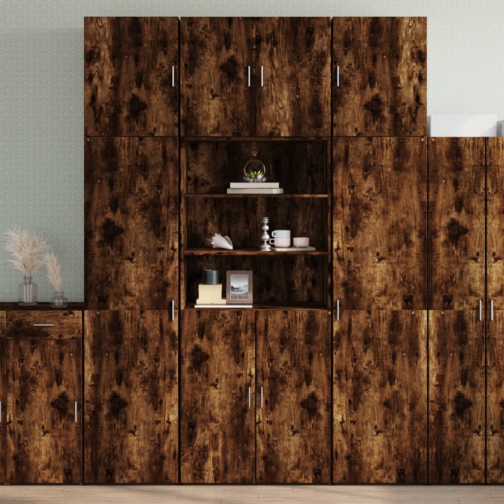 Skříň Highboard 80 X 42,5 X 249 Cm Kompozitní Dřevo