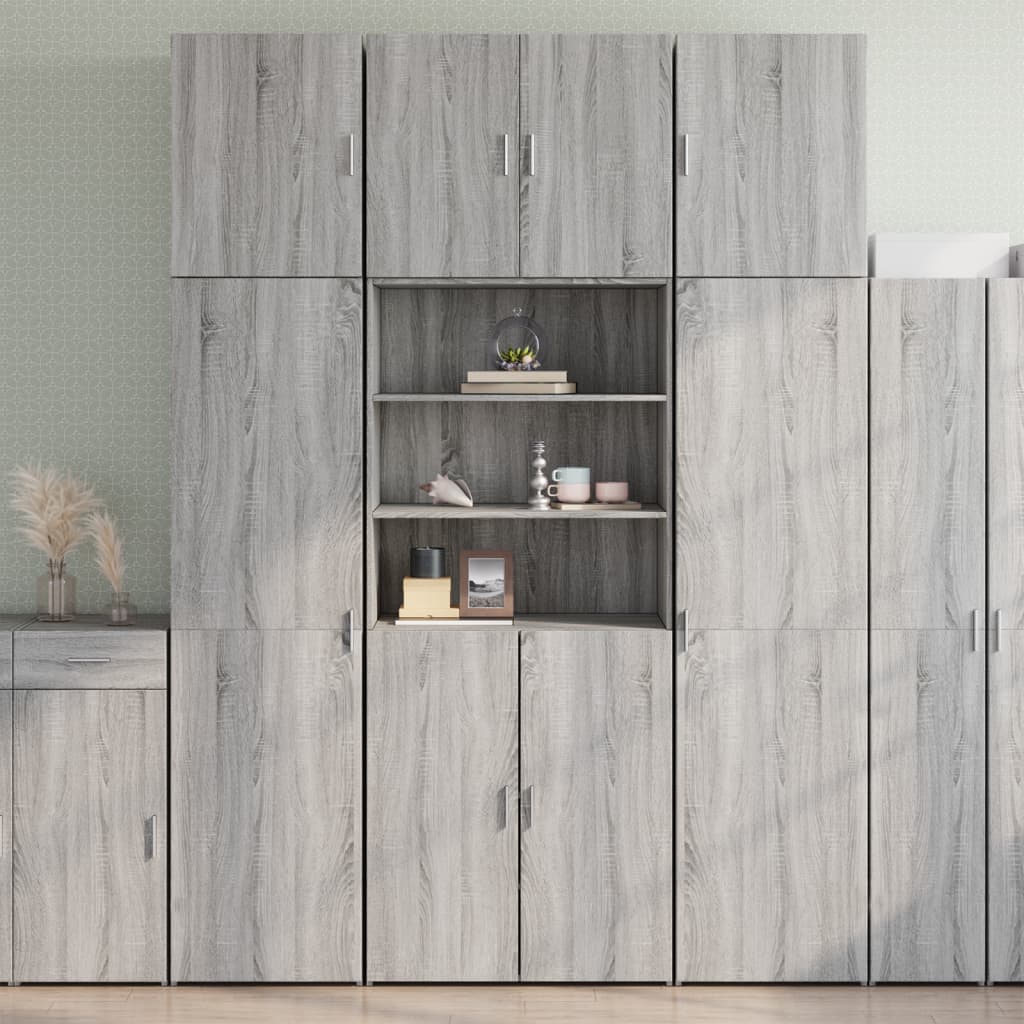Skříň Highboard 80 X 42,5 X 249 Cm Kompozitní Dřevo