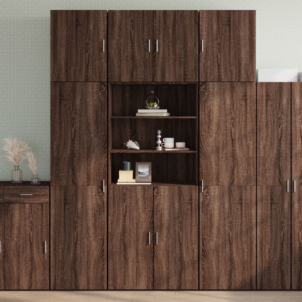 Skříň Highboard 80 X 42,5 X 249 Cm Kompozitní Dřevo