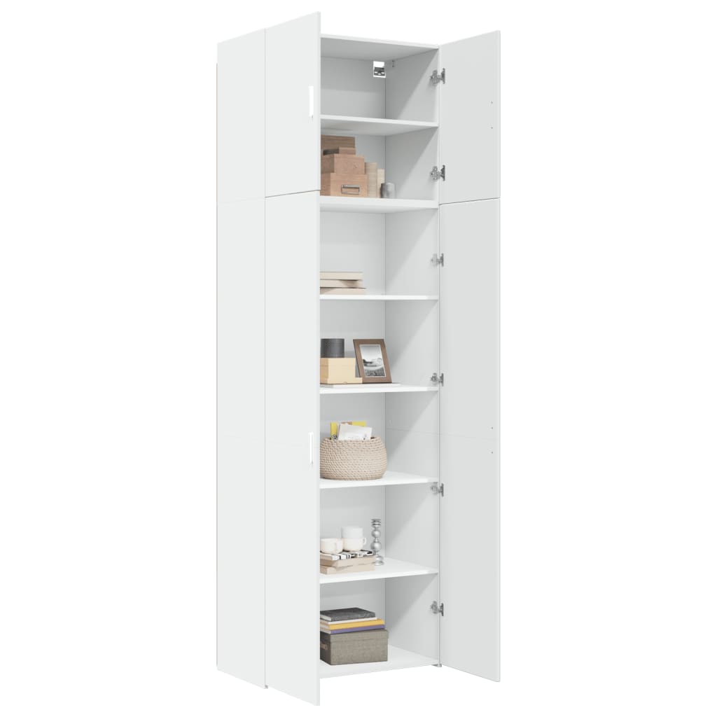 Skříň Highboard 80 X 42,5 X 249 Cm Kompozitní Dřevo