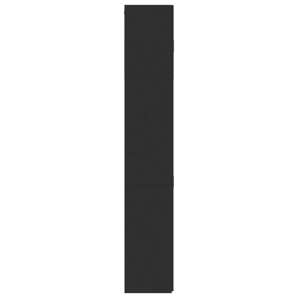 Skříň Highboard Černá 80 X 42,5 X 249 Cm Kompozitní Dřevo