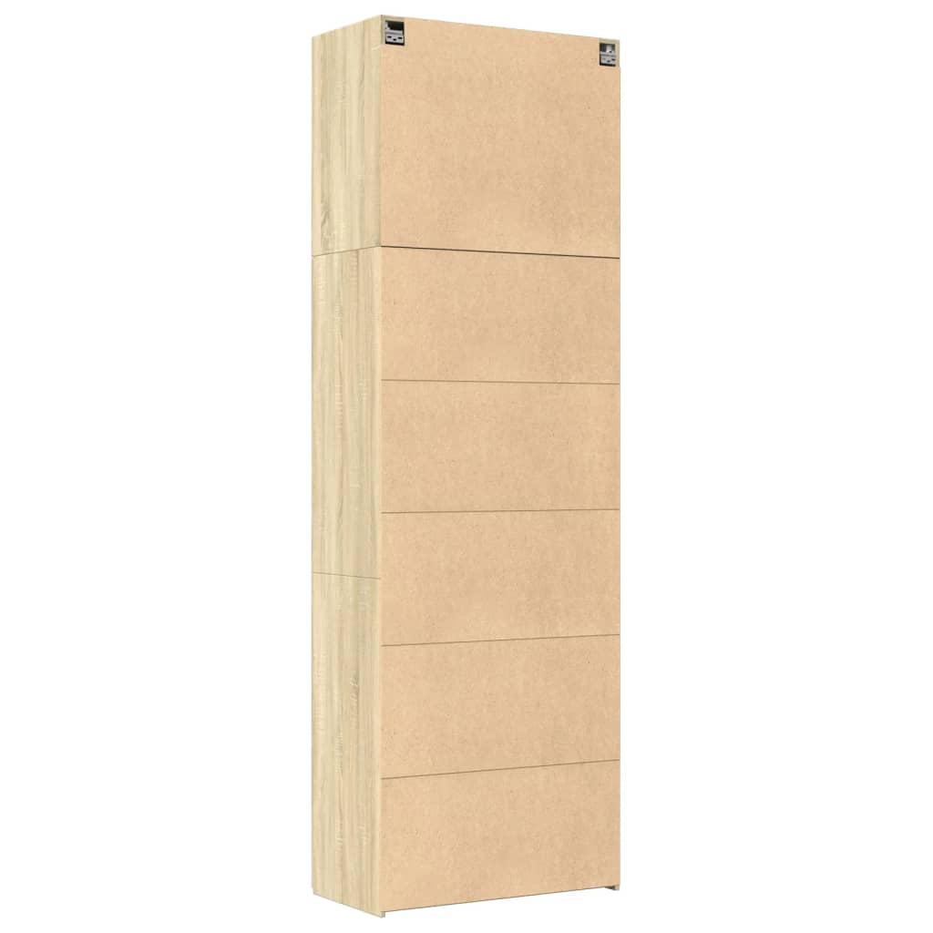 Skříň Highboard 80 X 42,5 X 249 Cm Kompozitní Dřevo