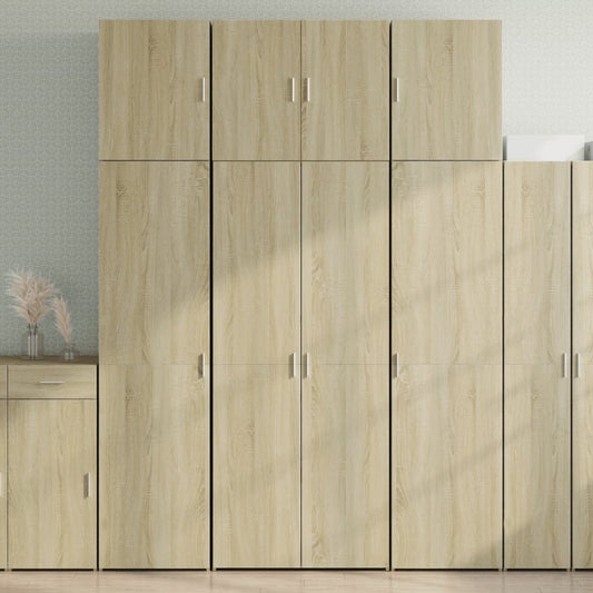 Skříň Highboard 80 X 42,5 X 249 Cm Kompozitní Dřevo