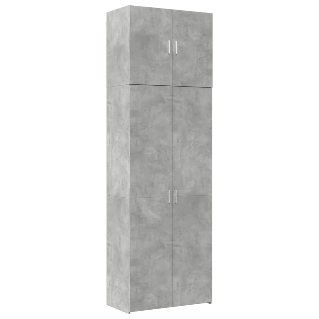 Skříň Highboard Betonově Šedá 80X42,5X249 Cm Kompozitní Dřevo