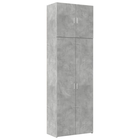 Skříň Highboard Betonově Šedá 80X42,5X249 Cm Kompozitní Dřevo