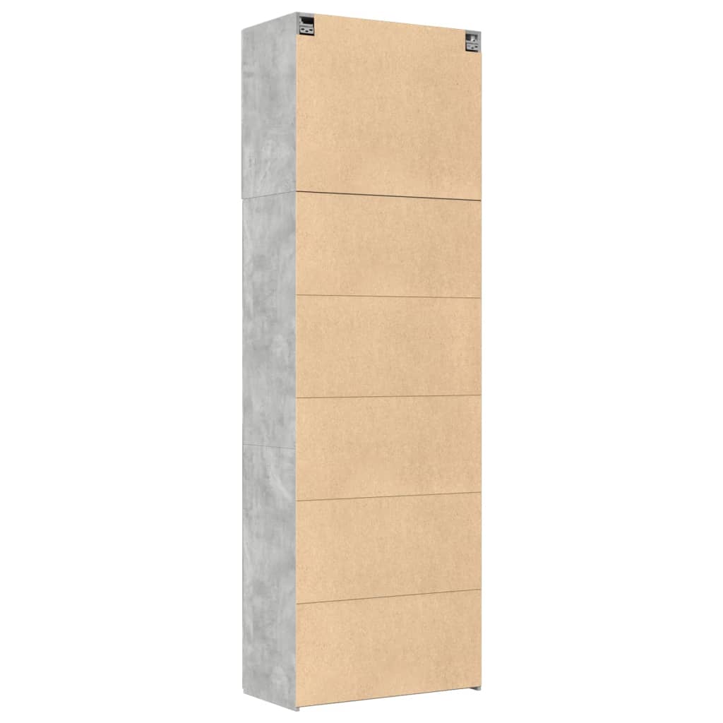 Skříň Highboard Betonově Šedá 80X42,5X249 Cm Kompozitní Dřevo