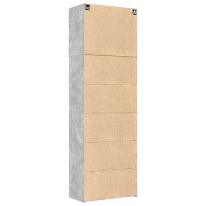Skříň Highboard Betonově Šedá 80X42,5X249 Cm Kompozitní Dřevo