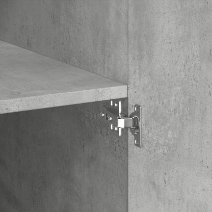 Skříň Highboard Betonově Šedá 80X42,5X249 Cm Kompozitní Dřevo
