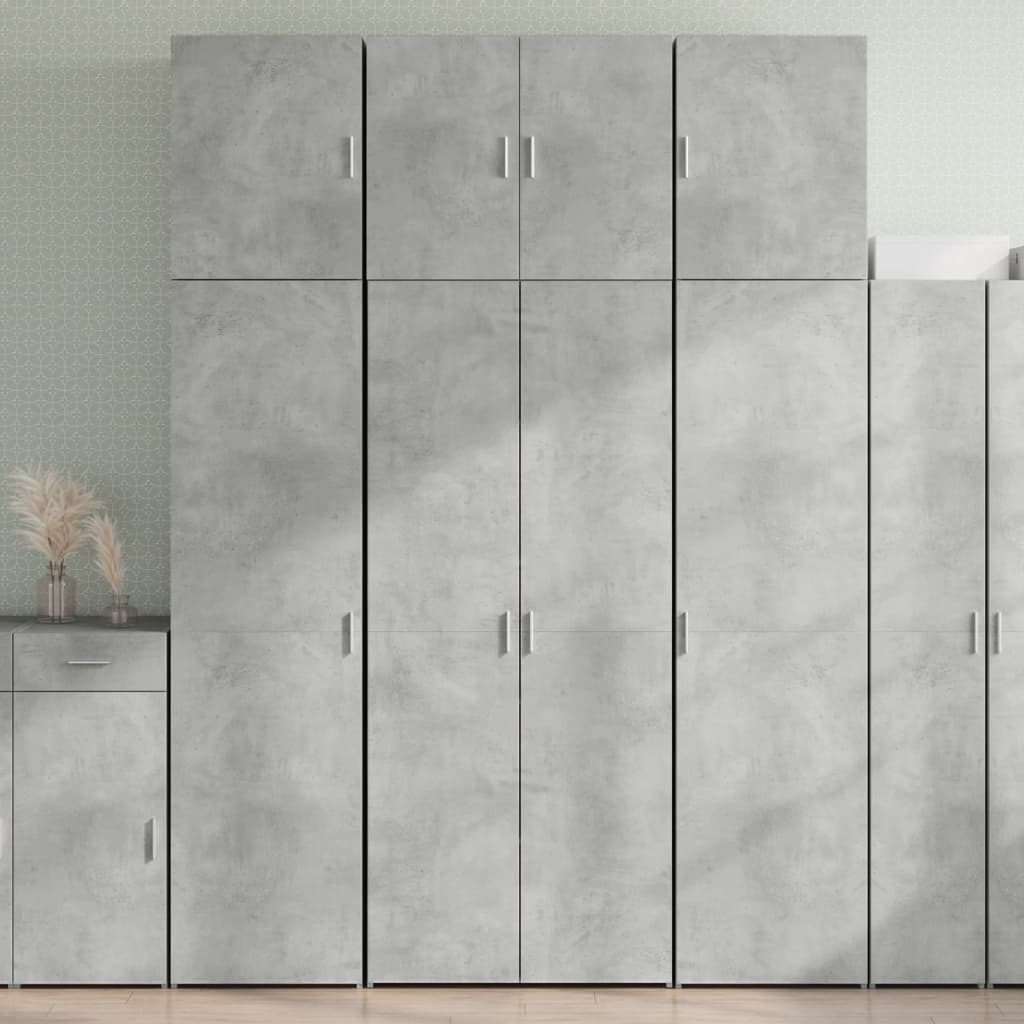 Skříň Highboard Betonově Šedá 80X42,5X249 Cm Kompozitní Dřevo