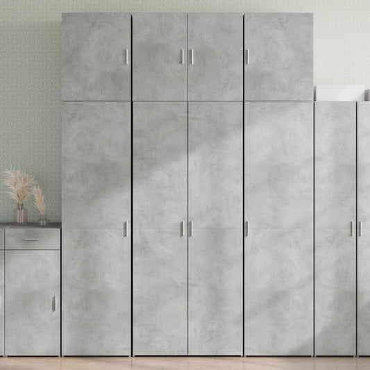 Skříň Highboard Betonově Šedá 80X42,5X249 Cm Kompozitní Dřevo