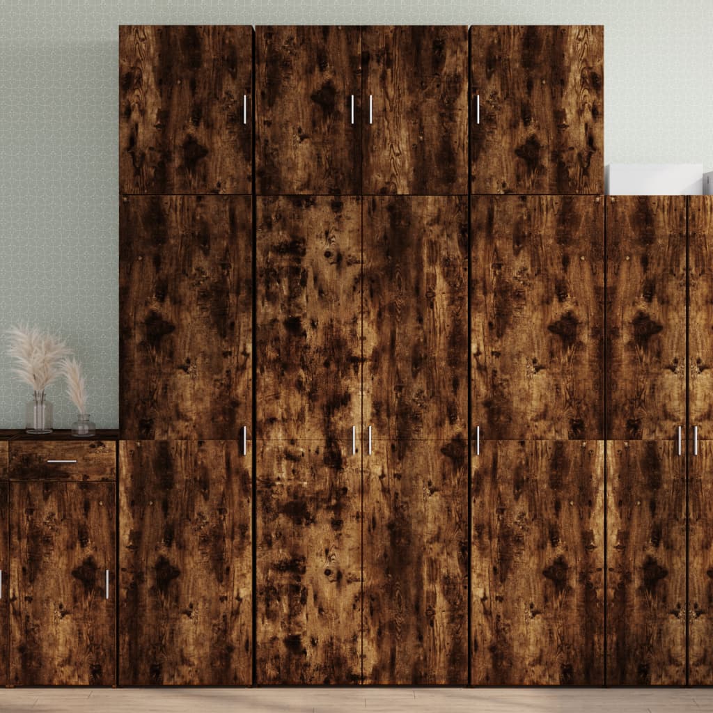 Skříň Highboard 80 X 42,5 X 249 Cm Kompozitní Dřevo