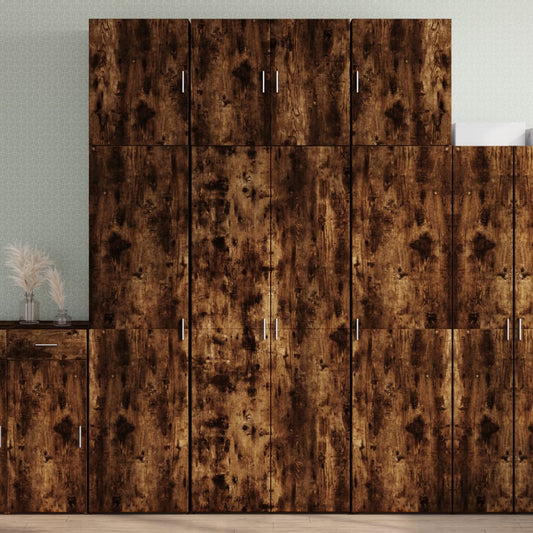 Skříň Highboard 80 X 42,5 X 249 Cm Kompozitní Dřevo