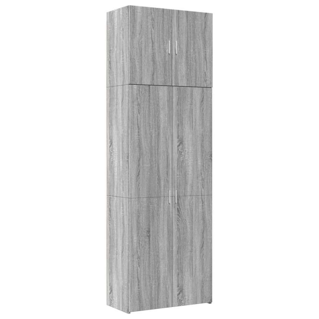 Skříň Highboard Šedá Sonoma 80 X 42,5 X 249 Cm Kompozitní Dřevo