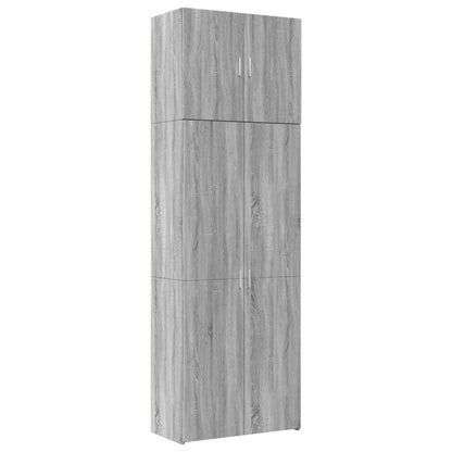 Skříň Highboard Šedá Sonoma 80 X 42,5 X 249 Cm Kompozitní Dřevo
