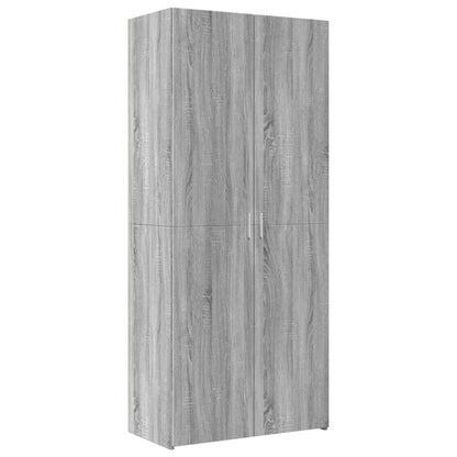 Skříň Highboard Šedá Sonoma 80 X 42,5 X 249 Cm Kompozitní Dřevo