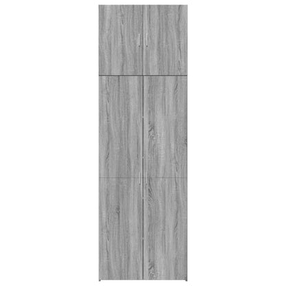 Skříň Highboard Šedá Sonoma 80 X 42,5 X 249 Cm Kompozitní Dřevo