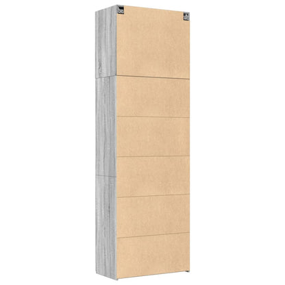 Skříň Highboard Šedá Sonoma 80 X 42,5 X 249 Cm Kompozitní Dřevo