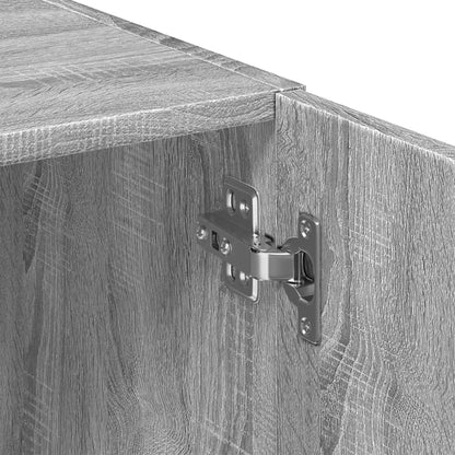 Skříň Highboard Šedá Sonoma 80 X 42,5 X 249 Cm Kompozitní Dřevo