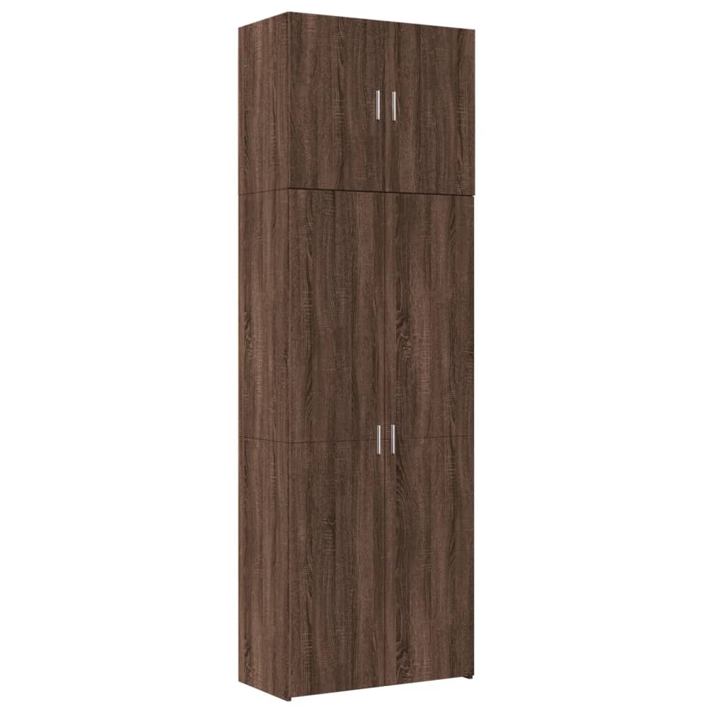 Skříň Highboard 80 X 42,5 X 249 Cm Kompozitní Dřevo