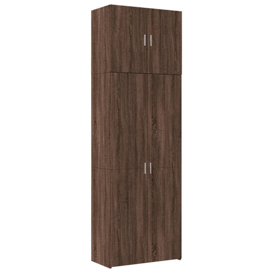 Skříň Highboard 80 X 42,5 X 249 Cm Kompozitní Dřevo
