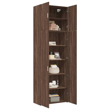Skříň Highboard 80 X 42,5 X 249 Cm Kompozitní Dřevo