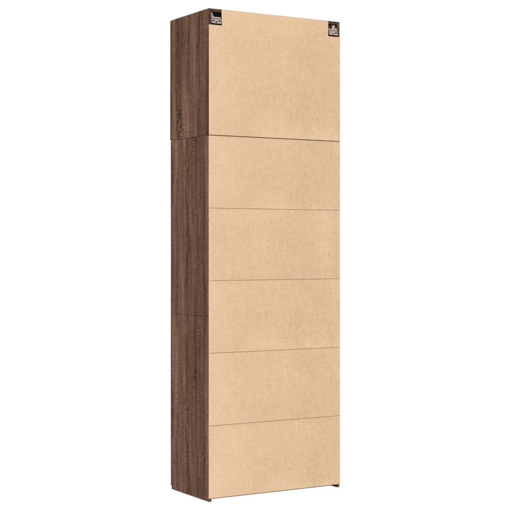 Skříň Highboard 80 X 42,5 X 249 Cm Kompozitní Dřevo
