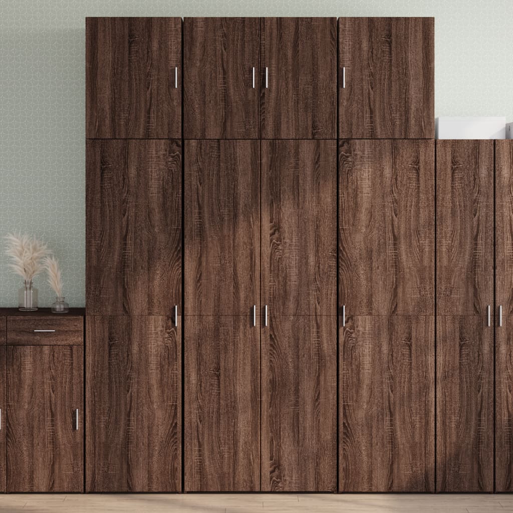 Skříň Highboard 80 X 42,5 X 249 Cm Kompozitní Dřevo