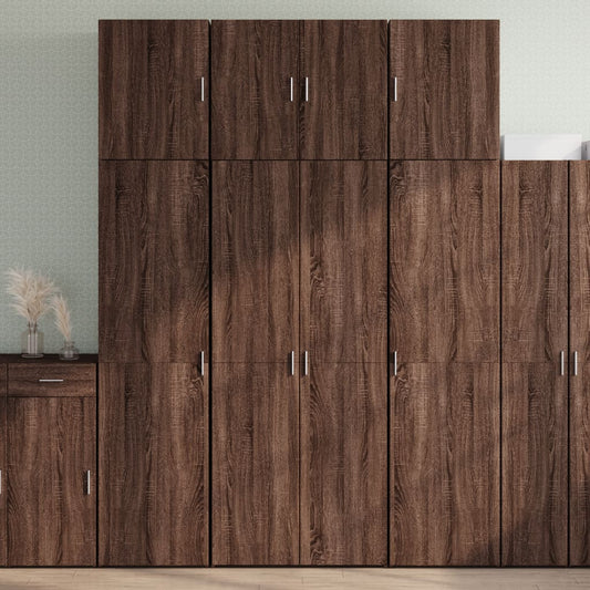 Skříň Highboard 80 X 42,5 X 249 Cm Kompozitní Dřevo