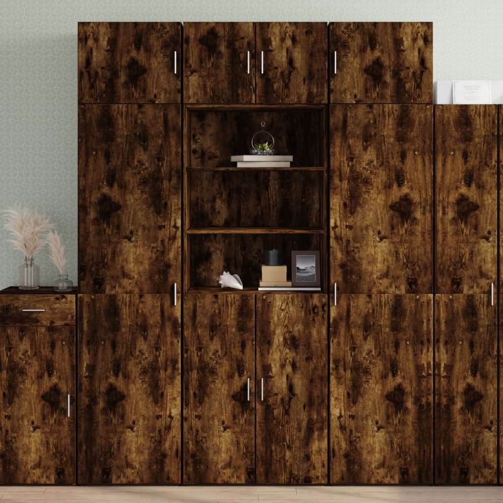 Skříň Highboard 80 X 42,5 X 185 Cm Kompozitní Dřevo