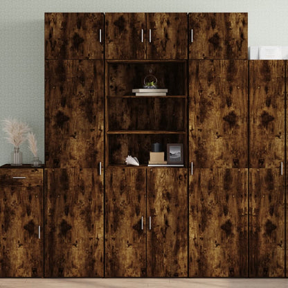 Skříň Highboard 80 X 42,5 X 185 Cm Kompozitní Dřevo