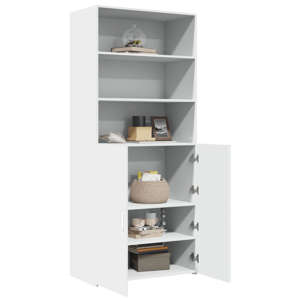Skříň Highboard 80 X 42,5 X 185 Cm Kompozitní Dřevo