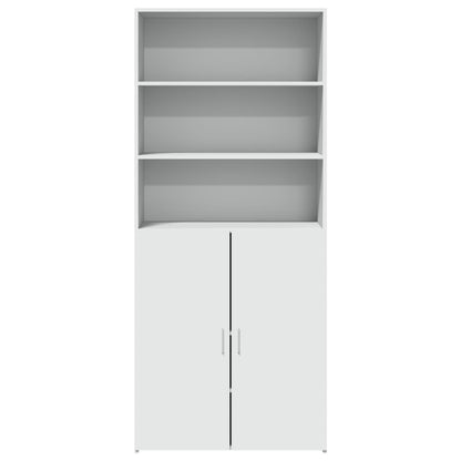 Skříň Highboard 80 X 42,5 X 185 Cm Kompozitní Dřevo