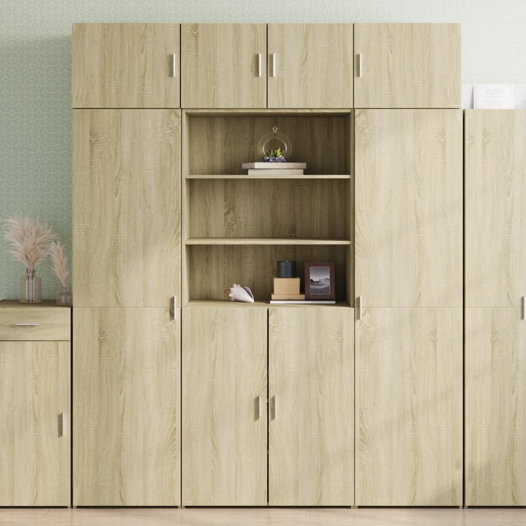 Skříň Highboard 80 X 42,5 X 185 Cm Kompozitní Dřevo