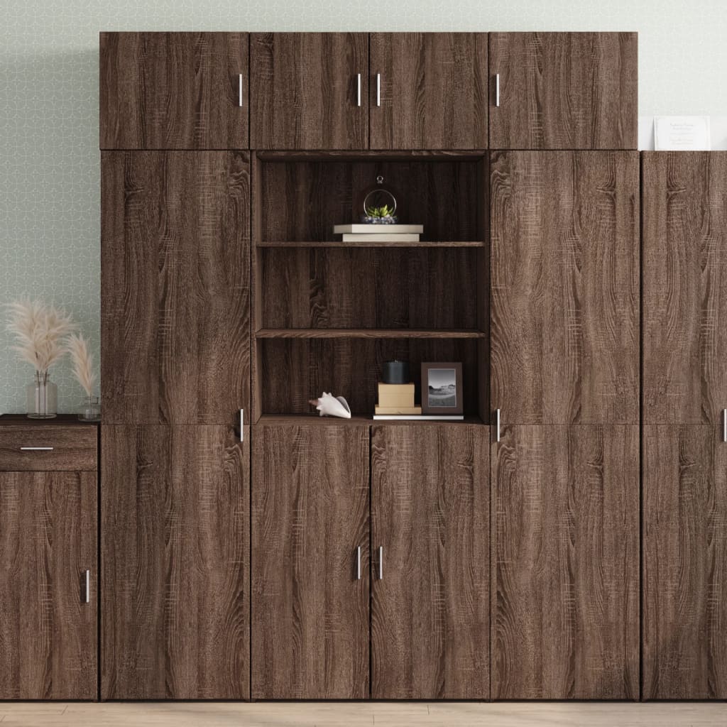 Skříň Highboard 80 X 42,5 X 185 Cm Kompozitní Dřevo