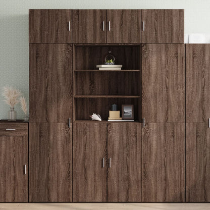 Skříň Highboard 80 X 42,5 X 185 Cm Kompozitní Dřevo