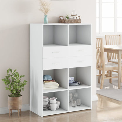 Skříň Highboard 80 X 42,5 X 124 Cm Kompozitní Dřevo