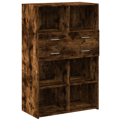 Skříň Highboard 80 X 42,5 X 124 Cm Kompozitní Dřevo