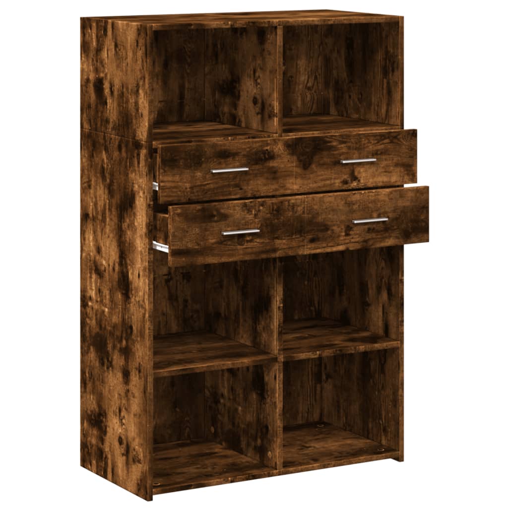 Skříň Highboard 80 X 42,5 X 124 Cm Kompozitní Dřevo