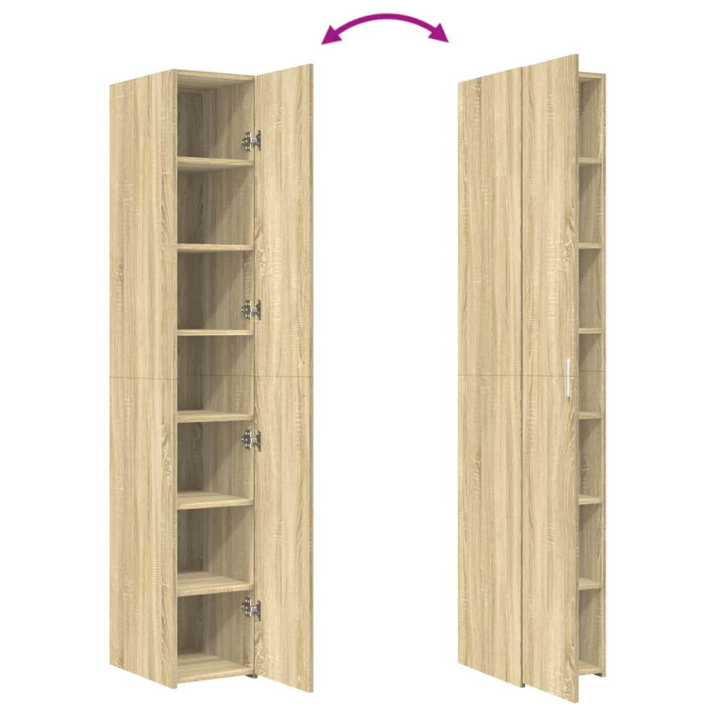 Skříň Highboard 30 X 42,5 X 185 Cm Kompozitní Dřevo