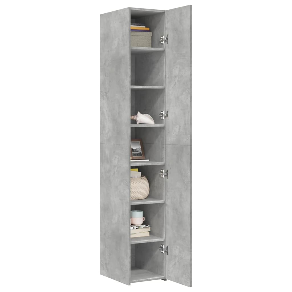 Skříň Highboard Betonově Šedá 30X42,5X185 Cm Kompozitní Dřevo