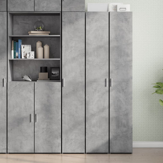 Skříň Highboard Betonově Šedá 30X42,5X185 Cm Kompozitní Dřevo