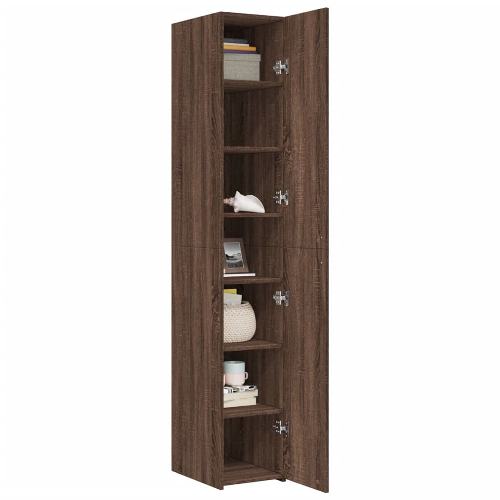 Skříň Highboard 30 X 42,5 X 185 Cm Kompozitní Dřevo