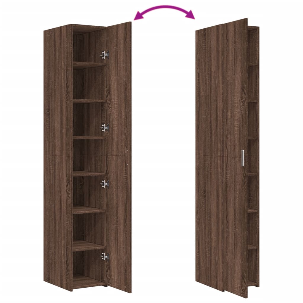 Skříň Highboard 30 X 42,5 X 185 Cm Kompozitní Dřevo