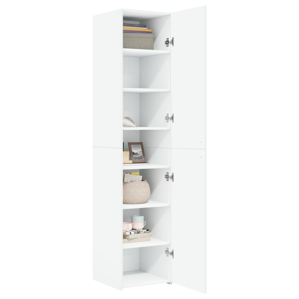 Skříň Highboard 40 X 42,5 X 185 Cm Kompozitní Dřevo